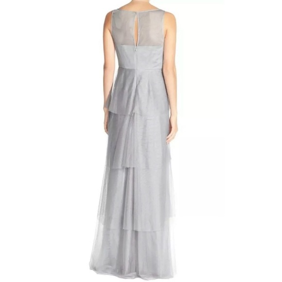 DONNA MORGAN Hyacinth Illusion Yoke Tiered Gown, 0 - Picture 2 of 5